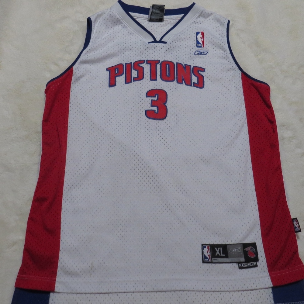 REEBOK MEN'S PISTONS WALLAGE  JERSEY